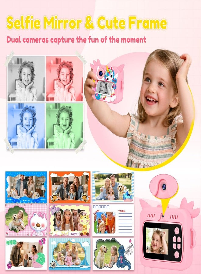 OTJ Kids Camera Instant Print for Girls Boys - Selfie Toddler Digital Toy Camera Gift Set, Christmas Birthday Gifts for 3 4 5 6 7 8 9 10 Years Old Kids - Image 4